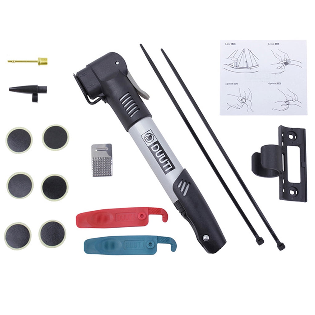 Ustyle Mountain Bike Tire Inflator Repair Patch Nozzle Kit Portable