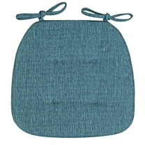 Non- Chair Cushion with Secure Ties for Dining Chairs 16x16 Inch Square Kitchen Chair Pad with Removable Washable Cotton Linen Cover Green Thick Comfortable Seat Cushion for Indoor Outdoor Use