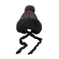 thumbnail image 4 of Gyujnb Women's Winter Knit Hat with Pompom & Fuzzy Earflaps - Warm Ski Cap with Braided Ties, Ideal for Outdoor Activities, Cold Weather Styling & Casual Daily Wear,Size:One Size, 4 of 4