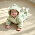thumbnail image 7 of Enjoytime Newborn Baby Girl Romper Plaid Long Sleeve Baby Boy Onesies Outfit Warm Fleece Hooded Jumpsuit Soft Fall Winter Clothes, 7 of 7
