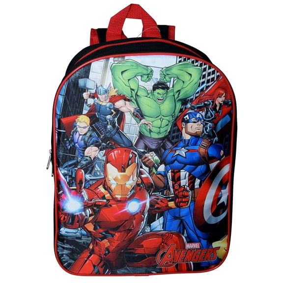 Marvel Avengers Backpack 15 Hulk Iron Man Captain America Thor Hawkeye Boys
