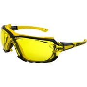 Global Vision Octane Sport Motorcycle Riding Safety Glasses Yellow Gasket with Yellow Lens