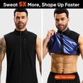 thumbnail image 2 of Lalamelon Sauna Vest for Men Heat Trapping Body Shaper Workout Sweat Suits Tops for Gym Exercise Boxing, 2 of 6
