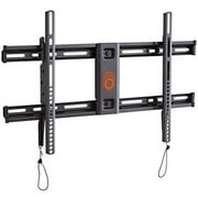 ECHOGEAR Wall Mount for TVs Up to 90" - Low Profile Design Holds Your TV Only 2.25" from The Wall - Fast Install with Template & You Can Level After Mounting - Pull Strings for Easy Cable Access