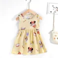 thumbnail image 1 of Bébé Filles Robe Sans Manches Mignon Imprimé Dessin Animé Enfants Princesse Robes Coton Enfants Robe Soleil Vêtements Fille Été Plage Vêtements, 1 of 1