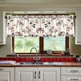 thumbnail image 3 of Yayeee Kitchen Curtains Tier Set of 2 Light Filtering 57"x24" Over Sink Window Panels, Floral Plaid, 3 of 7
