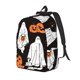 thumbnail image 1 of Disketp Halloween Ghosts And Pumpkins print Canvas Backpack Lightweight Travel Daypack Student Rucksack Laptop Backpack-, 1 of 5
