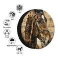 thumbnail image 4 of Naloa Musical Horse Vintage Collage PVC Leather Spare Tire Wheel Cover Spare Tire Cover, for Car Truck SUV Camper Trailer Universal Fit(14-17in)-16 inch, 4 of 6