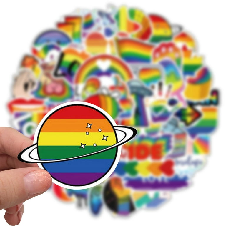 Gay Pride Stickers 50 PCS Rainbow Stickers For Sticker Packs In Stuff  Colorful Water Bottle Decal Stickers Gay Stickers For Laptop Case  Motorcycle Helmet 