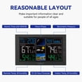 thumbnail image 2 of FOKEY 7.5" Color Display Digital Weather Station for Home with 1 Outdoor Sensor, Indoor Outdoor Thermometer with Humidity Monitor, Alarm, Forecast, Black, 2 of 13
