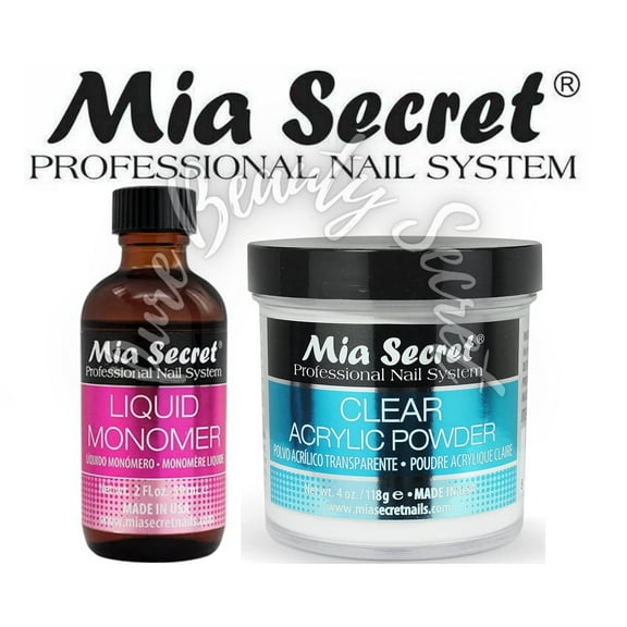 Mia Secret Liquid Monomer 2 oz and Clear Powder 4 oz