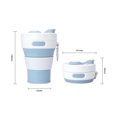 thumbnail image 4 of Taza de café de silicona plegable Taza de exterior retráctil portátil creativa 450ml con tapa, 4 of 5