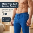thumbnail image 5 of DARESAY Mens Pajama Pants 3 Pack – Soft Knit Sleep & Lounge Pants with Pockets, Elastic Waist & Drawstring, Mens Lounge Sleepwear, Up to 3XL, 5 of 9