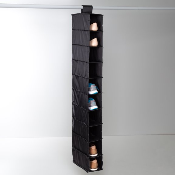 Honey-Can-Do Polyester 10-Shelf Hanging Closet Organizer, Black