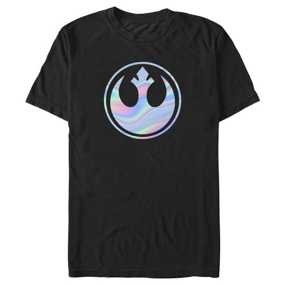 Men's Star Wars: A New Hope Rebel Alliance Holographic Print Logo Graphic T-Shirt