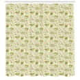thumbnail image 3 of Ambesonne Jazz Music Shower Curtain, Doodle Equipment, 69"Wx84"L, Blush Khaki and Beige, 3 of 3