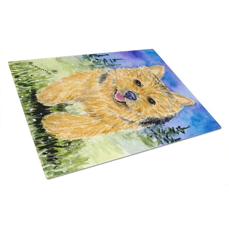

Carolines Treasures SS8993LCB Norwich Terrier Glass Cutting Board Large 12H x 16W multicolor