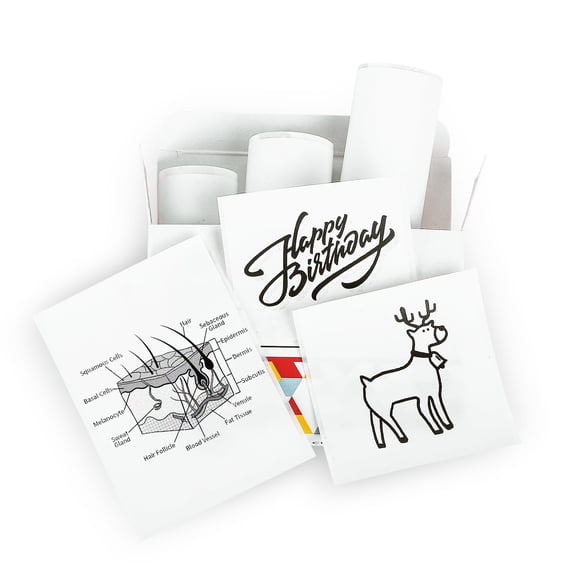 Memoking T02/M02X/M02L Papel térmico blanco, adhesivo de 2 años, 50 mm x 3,5 m, para revistas, textos fotográficos, notas de estudio y más, 3 rollos