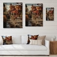 thumbnail image 4 of Designart "Fauvism in a Spanish Hacienda II" Cityscapes Print on Natural Pine Wood, 4 of 5