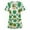 I, variant on Honeeladyy Women's Fashion St. Patrick's Day Printed V-neck Short Sleeve Pocket Workwear Top short tops for women