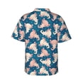 thumbnail image 3 of Balery Cute Salamander Print Men's Hawaiian Shirts Short Sleeve Beach Shirt Relaxed Fit Vacation Button Down Shirts-Large, 3 of 9