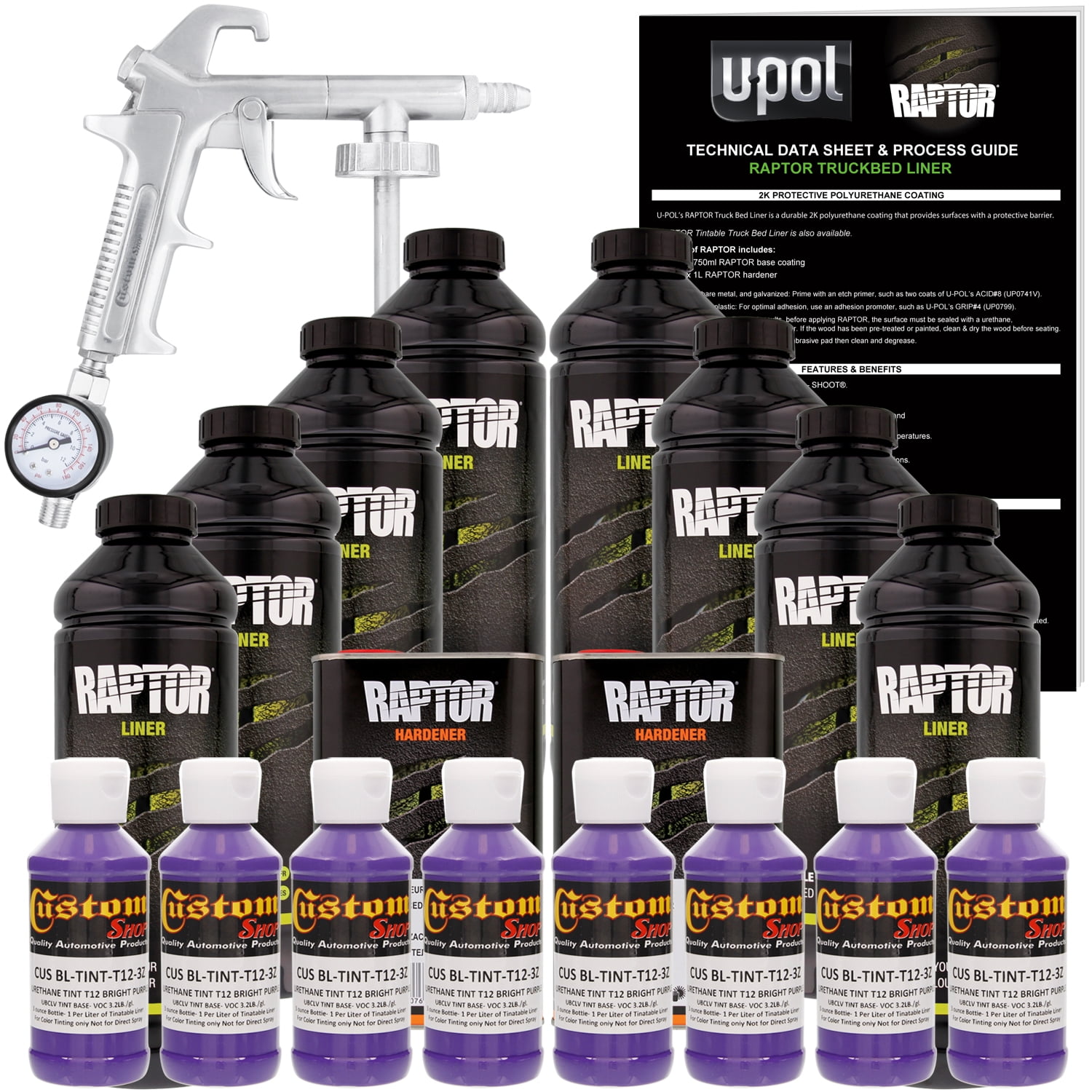 Raptor Bright Purple Urethane Spray-On Truck Bed Liner Spray Gun, 8 Liters - Walmart.com - Walmart.com Raptor Bright Purple Urethane Spray-On Truck Bed Liner Spray Gun, 8 Liters - Walmart.com - Walmart.com