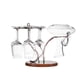 thumbnail image 4 of Estante para copas de vino, vitrina para vinos, adornos para estantes de vino, decoración para vino con base alta, estante para botellas de vino invertido, estante para vinos colgante, 4 of 5