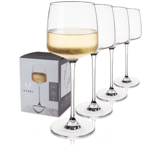 Viski Julien Wine Glasses for Chardonnay White Wine, Gifts, 16 oz Set of 4
