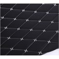 thumbnail image 3 of Punctual good, 100 x 155cm Faux Leather Fabric, Diamond Quilted, Black White, 3 of 5