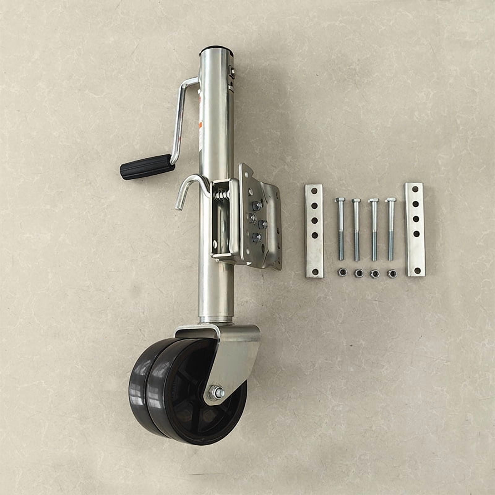 Qiyester 2000 Lbs Trailer Jack with Dual Wheel Heavy Duty Swivel Boat Jack 10 Inch Lift Bolt-on Tongue Trailer Jacks for Rv Boat Trailers