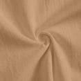 thumbnail image 5 of cocolona Womens Summer Linen Shirts Fashion Solid Color Short Sleeve Button V Neck Tops Casual Loose Fit Blouses, 5 of 7