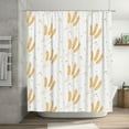 thumbnail image 5 of Rateoe Wheat Shower Curtain - Fancy Bathroom Shower Curtain Sets - Waterproof Shower Curtain with Hooks with 12 Plastic Hooks 72x72 Inches, 5 of 5