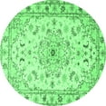 thumbnail image 1 of Ahgly Company Indoor Round Persian Emerald Green Traditional Area Rugs, 6' Round, 1 of 4