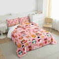 thumbnail image 4 of Homewish Cute Fox Penguin Queen Comforter Set,Christmas Snowman Santa Claus Bedding Sets,Cartoon Xmas Reindeer Bedding Comforter Set For Girrls Teens,Super Cozy Room Decor Reversible,3pcs, 4 of 9