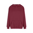 thumbnail image 5 of YDDIAN Plain Hoodies for Women Lightweight Drawstring Oversized Fleece Sweatshirts Crew Neck Fall Basic Long Sleeve Tops Sweaters with Pockets Wine XXL, 5 of 5
