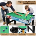 thumbnail image 6 of GVDV 12-in-1 Multi Game Table,48"Combo Game Table with Foosball,Billiards,Hockey,Shuffleboard,Bowling,Chess,Poker and More for Party,Game Room, 6 of 9