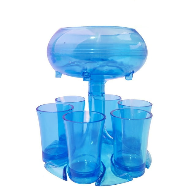 Agiferg Distributeur en Verre pour 6 Shooters et Support Distributeur pour Remplir des Liquides Distribution de Shooters
