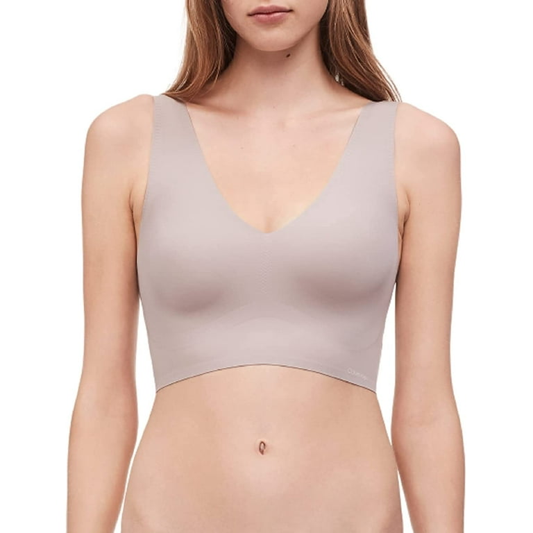 Calvin Klein Women's Invisibles Comfort Seamless Lightly Lined V Neck  Bralette - ShopStyle Bras