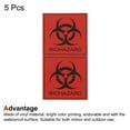 thumbnail image 3 of Uxcell Biohazard Stickers Warning Sign Red with Black Words Warning Label 50mmx50mm for Industrial 10pcs, 3 of 5