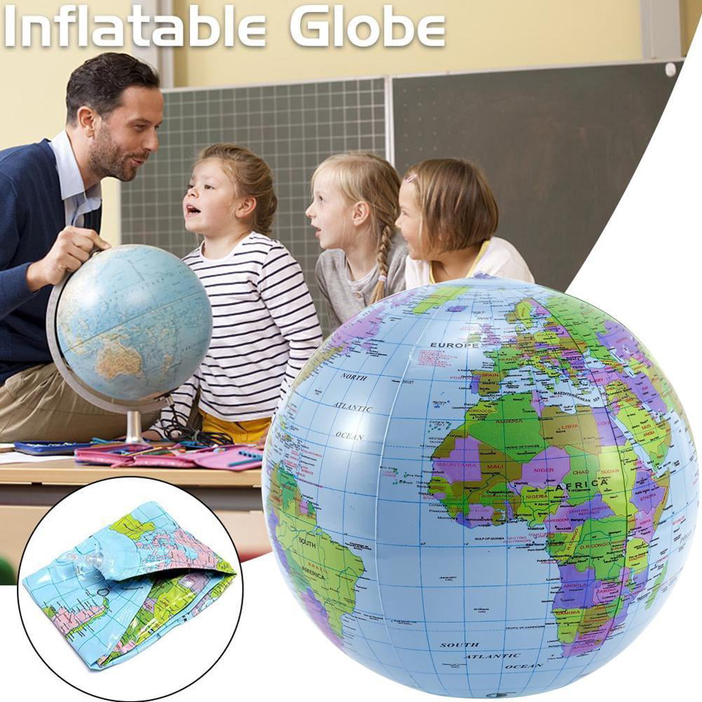15-30x Inflatable World Earth Globe Atlas Map Beach Ball Geography Education Toy 