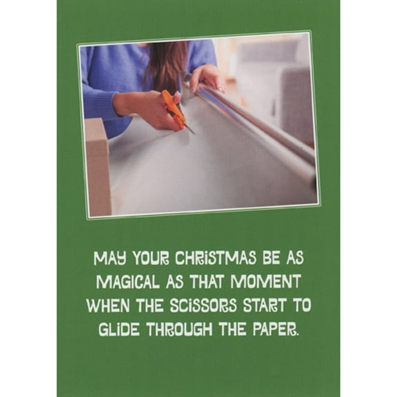 RSVP Magical Moment: When the Scissors Glide Through the Paper Funny / Humorous Christmas Card