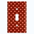 thumbnail image 2 of Metal Light Switch Wall Plate Outlet Cover (Vintage Burgundy Red Polka Dot Wall - Single Toggle), 2 of 2
