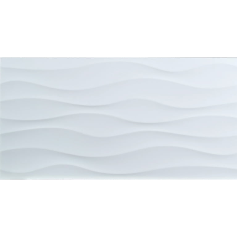 MSI Dymo Wavy White 12 in. x 24 in. Glossy Ceramic Wall Tile (16 sq. ft./case) MSI Dymo Wavy White 12 in. x 24 in. Glossy Ceramic Wall Tile (16 sq. ft./case)