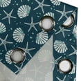 thumbnail image 4 of Ambesonne Marine Grommet Curtain, Coastal Seashell Starfish, 50"x63", Pale Petrol Blue Eggshell, 4 of 5