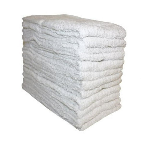 Cotton Utility Bar Mop Dish Towels, 16x19" Set of 12, White Walmart