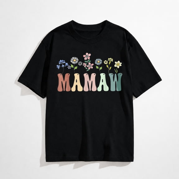 Mamaw Gifts Women Wildflower Floral Design Mamaw T-Shirt