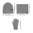 thumbnail image 2 of Gorro de invierno, bufanda, guantes con pantalla táctil, conjunto para hombres y mujeres, guantes de gorro, 2 of 5