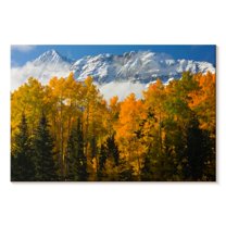 Elephant Stock Wilson Peak Autumn View Wall Art - Horizontal Canvas Wall Art - Living Room Wall Decor - Floral And Botanical Canvas - Blue And Green Decor - 24" x 16"