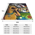 thumbnail image 4 of Lsque Scooby-Doo Pattern Fuzzy Fleece Throw Blanket Extra Large,Super Soft,Fluffy and Warm Blankets for Couch,Bed,All Season Use (40"x30"), 4 of 7