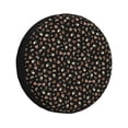 thumbnail image 1 of Balery Flower Pattern On Black Cubiertas para Neumáticos - Protector Resistente para Neumáticos de Camioneta, SUV, Remolque, Camper y RV-14 inch, 1 of 6
